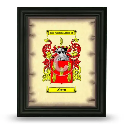 Abreu Coat of Arms Framed - Black