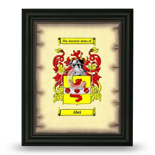 Abri Coat of Arms Framed - Black