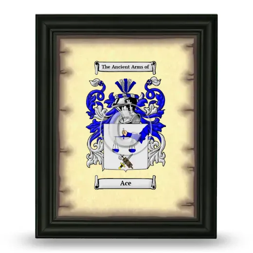 Ace Coat of Arms Framed - Black