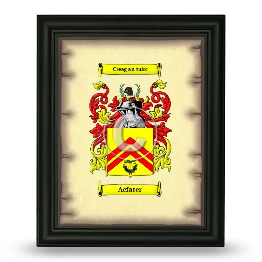 Acfater Coat of Arms Framed - Black