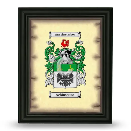 Achinsoune Coat of Arms Framed - Black