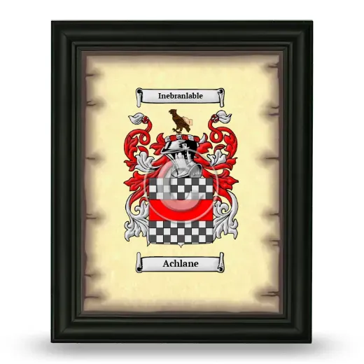Achlane Coat of Arms Framed - Black