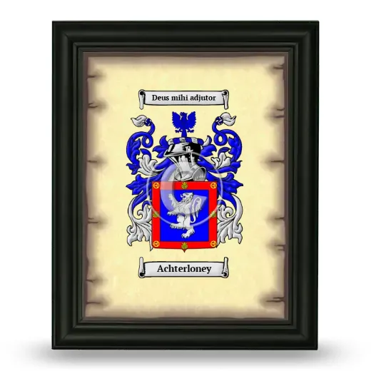 Achterloney Coat of Arms Framed - Black