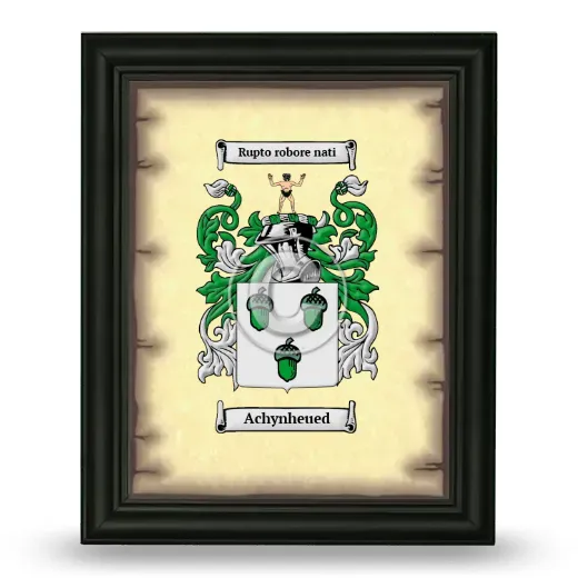 Achynheued Coat of Arms Framed - Black