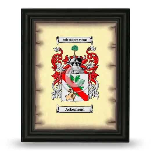 Ackemend Coat of Arms Framed - Black