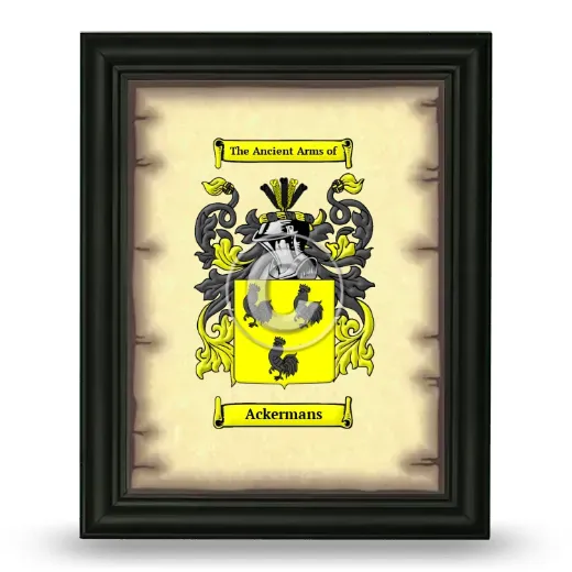 Ackermans Coat of Arms Framed - Black