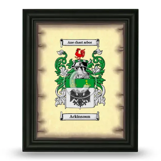 Ackinsoun Coat of Arms Framed - Black