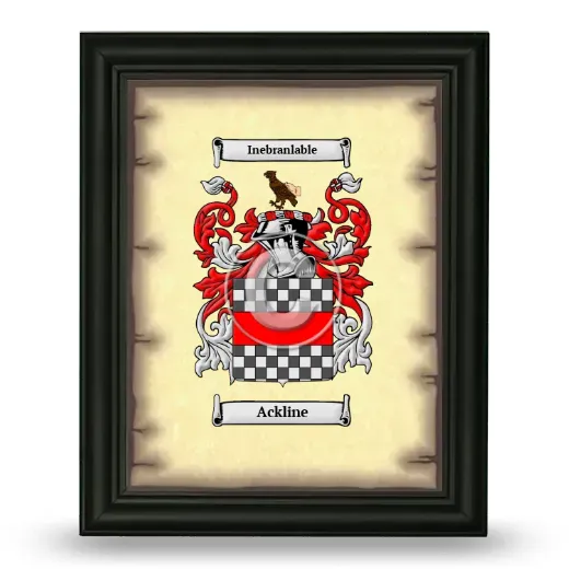 Ackline Coat of Arms Framed - Black