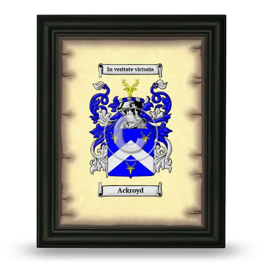 Ackroyd Coat of Arms Framed - Black