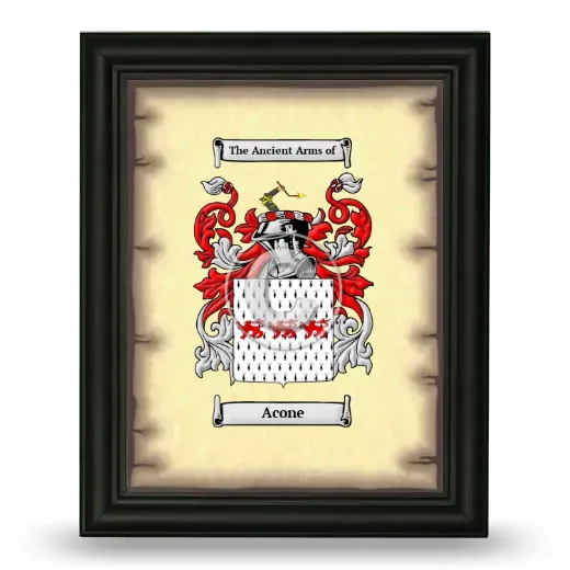 Acone Coat of Arms Framed - Black