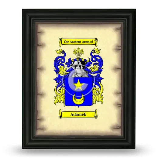 Adámek Coat of Arms Framed - Black