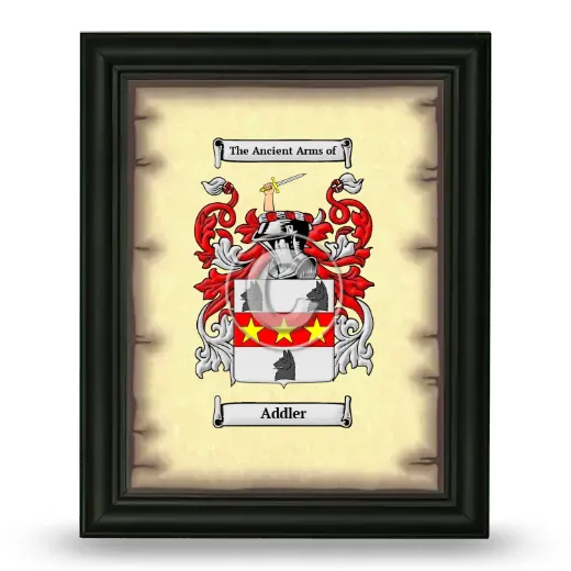 Addler Coat of Arms Framed - Black