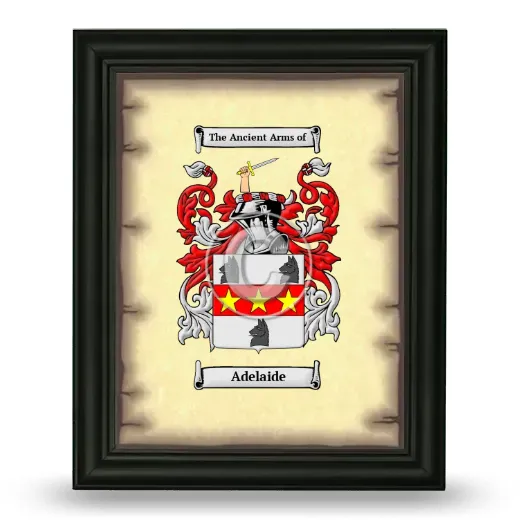 Adelaide Coat of Arms Framed - Black