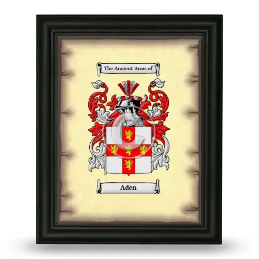 Aden Coat of Arms Framed - Black