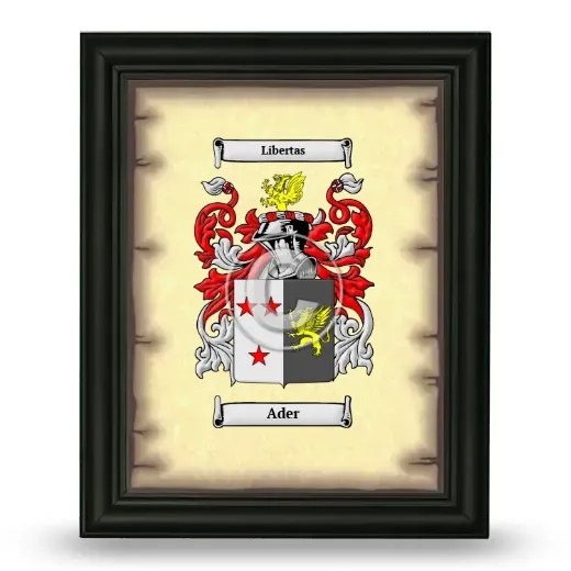 Ader Coat of Arms Framed - Black