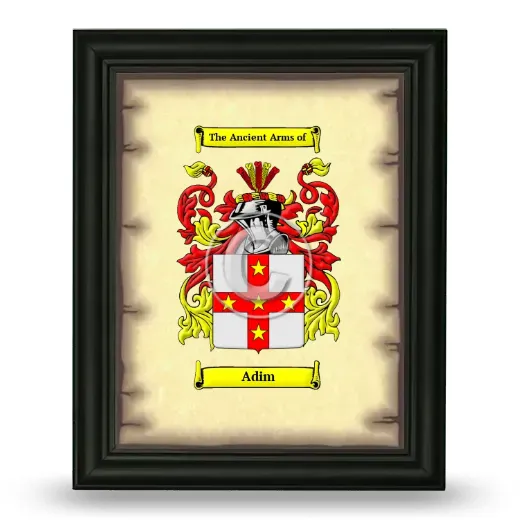 Adim Coat of Arms Framed - Black