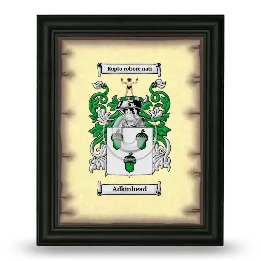 Adkinhead Coat of Arms Framed - Black