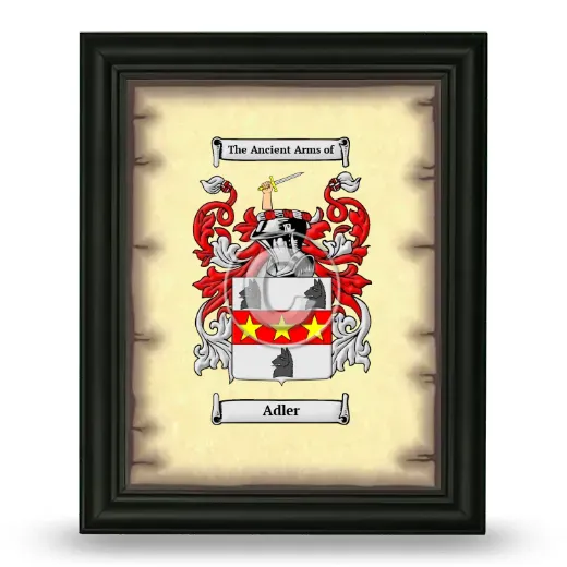 Adler Coat of Arms Framed - Black