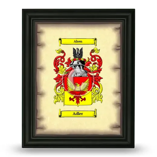 Adler Coat of Arms Framed - Black
