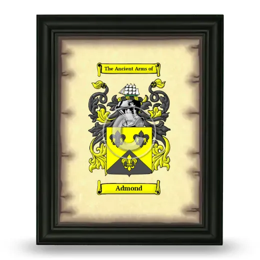 Admond Coat of Arms Framed - Black