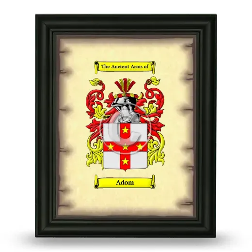 Adom Coat of Arms Framed - Black