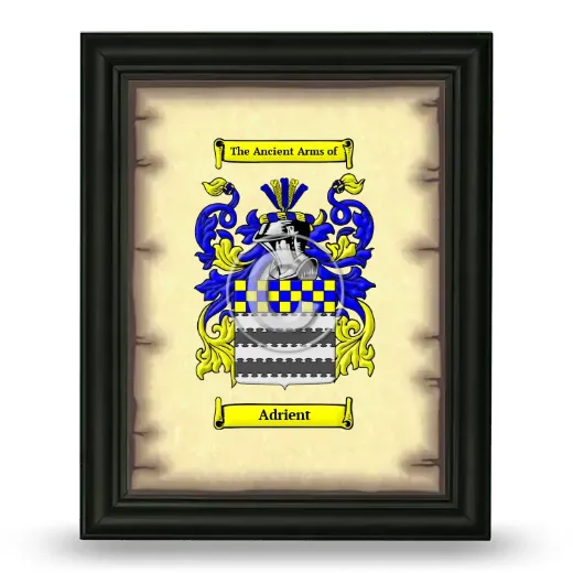 Adrient Coat of Arms Framed - Black