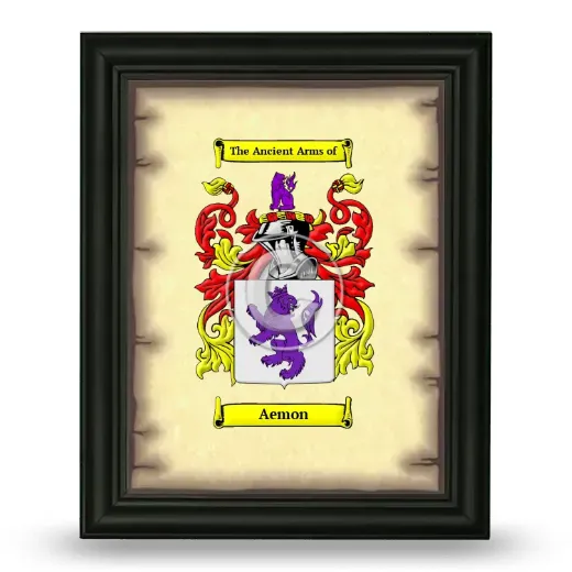 Aemon Coat of Arms Framed - Black