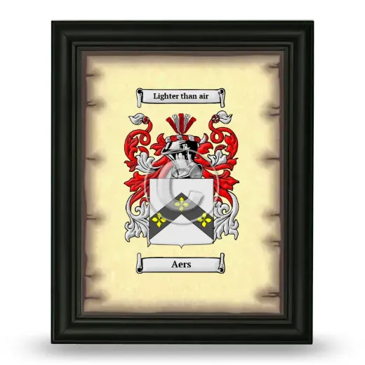 Aers Coat of Arms Framed - Black
