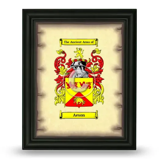 Aeson Coat of Arms Framed - Black