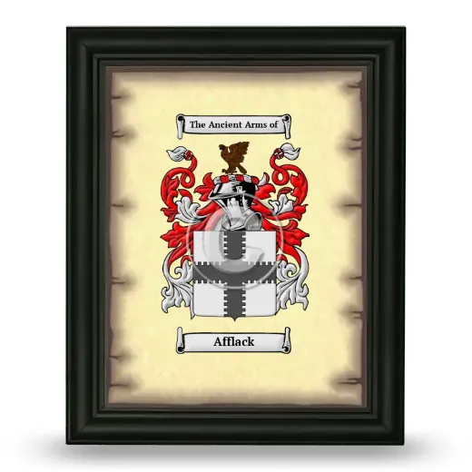 Afflack Coat of Arms Framed - Black