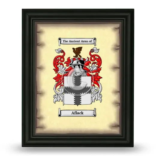 Aflack Coat of Arms Framed - Black