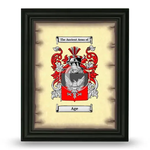 Age Coat of Arms Framed - Black