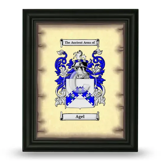 Agel Coat of Arms Framed - Black