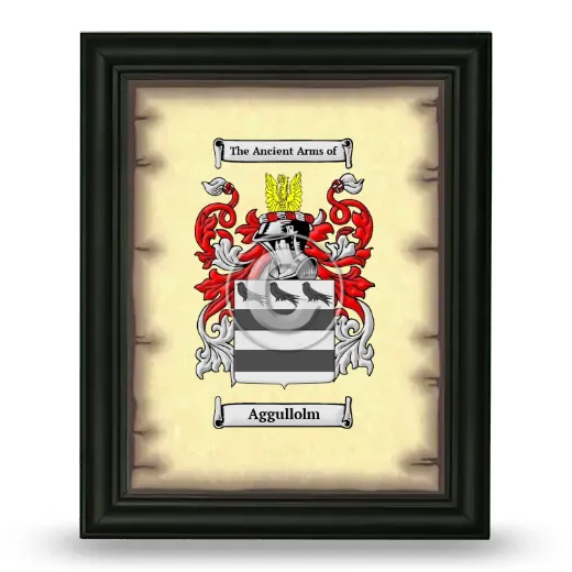 Aggullolm Coat of Arms Framed - Black