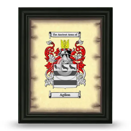 Agilon Coat of Arms Framed - Black