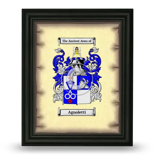 Agnoletti Coat of Arms Framed - Black