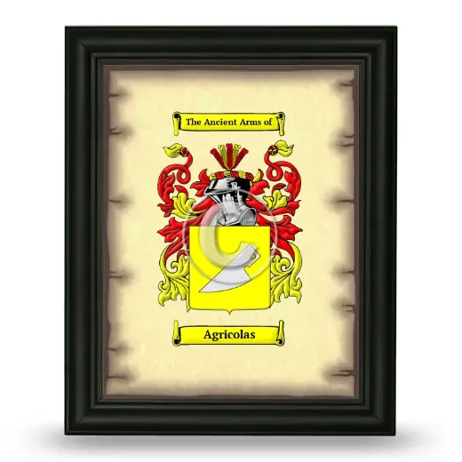 Agricolas Coat of Arms Framed - Black