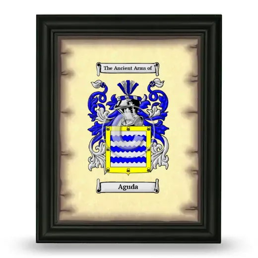 Aguda Coat of Arms Framed - Black