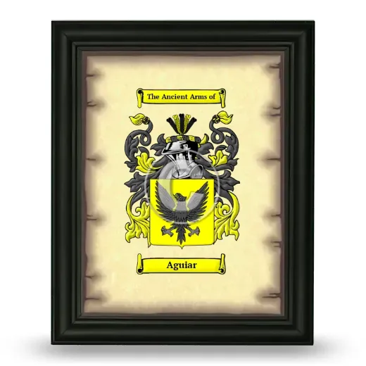 Aguiar Coat of Arms Framed - Black