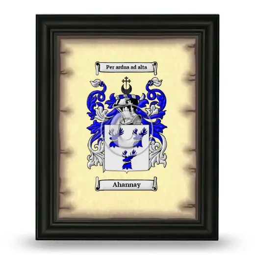 Ahannay Coat of Arms Framed - Black