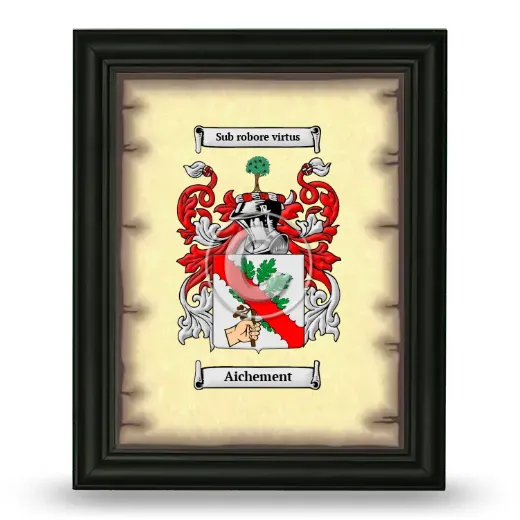 Aichement Coat of Arms Framed - Black