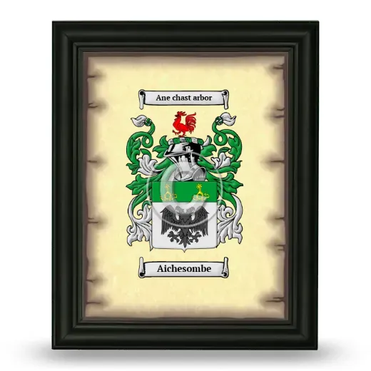 Aichesombe Coat of Arms Framed - Black