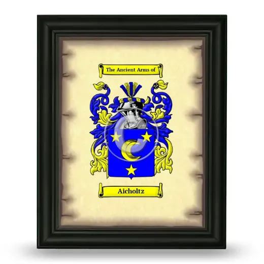 Aicholtz Coat of Arms Framed - Black