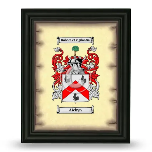 Aichyn Coat of Arms Framed - Black