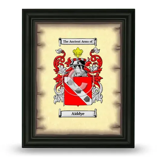 Aiddye Coat of Arms Framed - Black