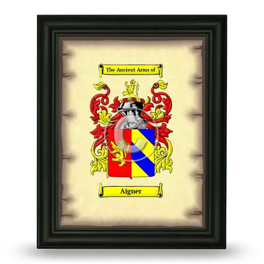 Aigner Coat of Arms Framed - Black