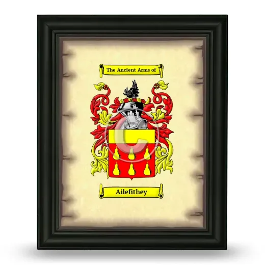 Ailefithey Coat of Arms Framed - Black