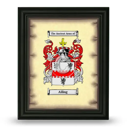 Ailing Coat of Arms Framed - Black