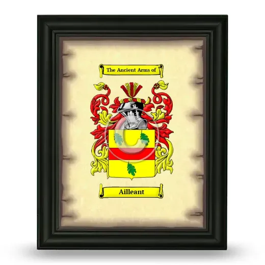Ailleant Coat of Arms Framed - Black