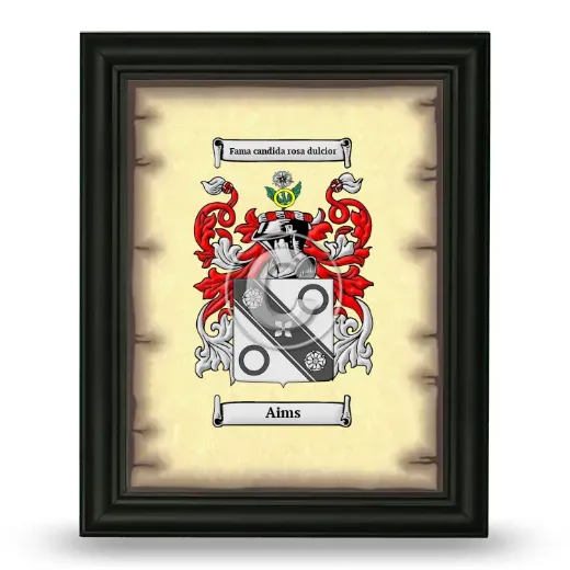 Aims Coat of Arms Framed - Black